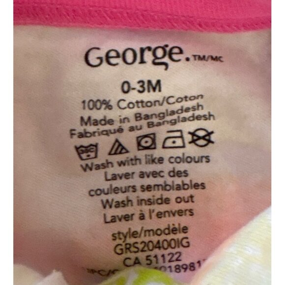 Baby Footed Pajamas 0-3M Floral Tied Dye Animal Prints Zip & Snap - Picture 4 of 14